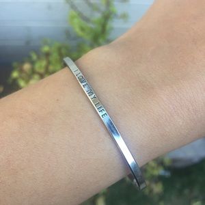 “I Love My Life” dainty bangle